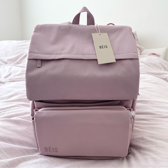 Beis The Ultimate Diaper Backpack in Atlas Pink NWT - Picture 3 of 5